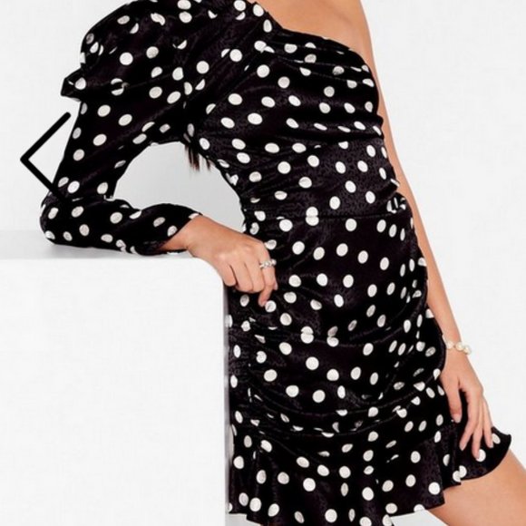 Nasty Gal On the Spot One Shoulder Mini Dress - Picture 3 of 3